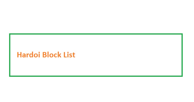 Hardoi Block List
